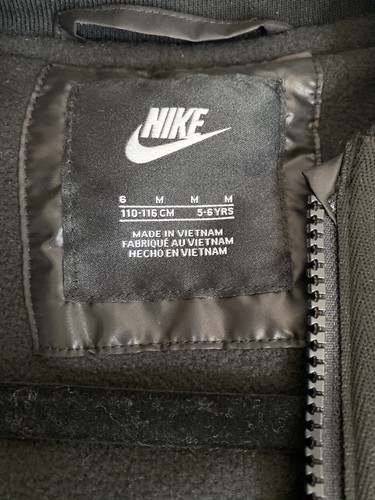 Children’s Unisex Nike Puffer Black Jacket 86D473 size 6M Just Do It! - Picture 8 of 12