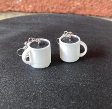 Coffee Mug Earrings Cute Coffee Lover Jewelry Dangle Earrings Gift for Her 
