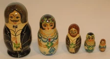 Wood Russian Matryoshka nesting dolls Free Shipping