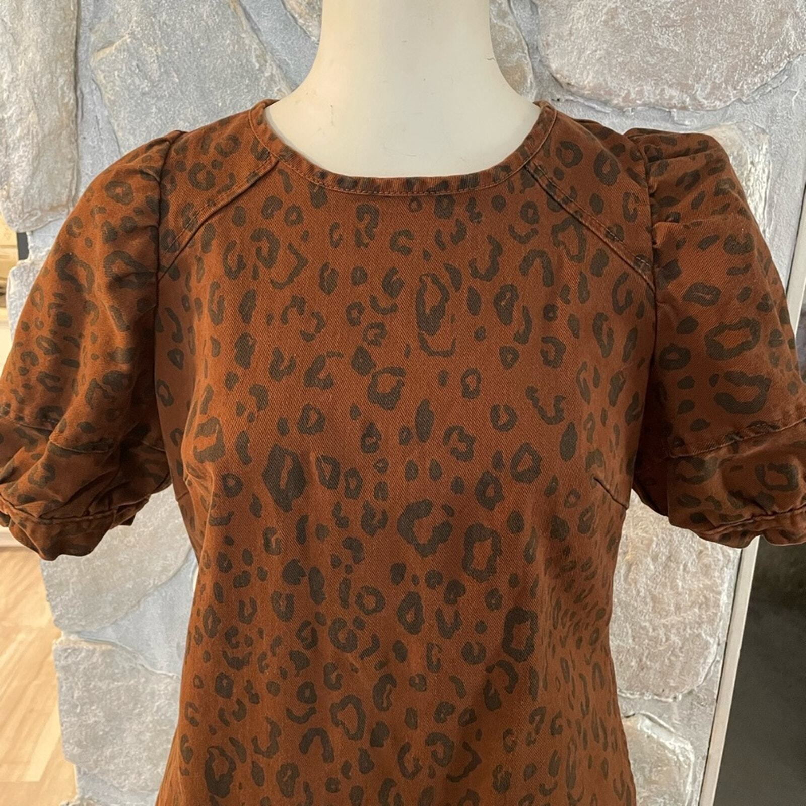Universal Thread Brown & Black Leopard Print Dres… - image 3