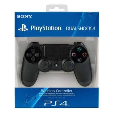 PS4 orig Wireless DualShock 4 Pad Jet Black / schwarz V1 Sony mit OVP Top Zustan