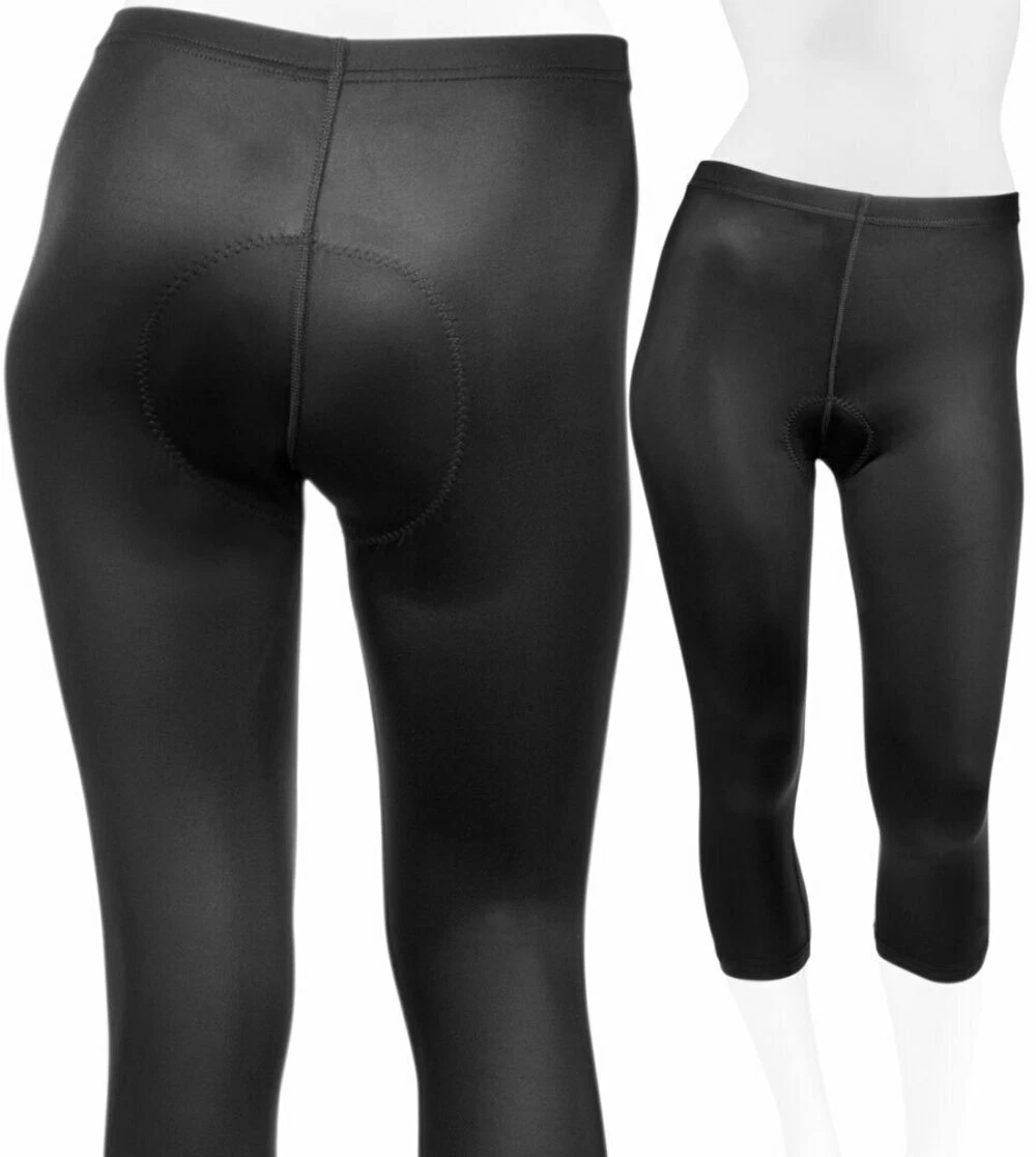 Ladies padded cycling capri cheap pants