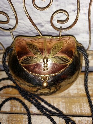 Women's Gold Beautifully Hand Crafted Dragonfly Brass Metal - Main Image