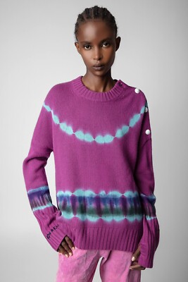 2023 Zadig & Voltaire Malta Tie Dye Sweater Jumper Pullover Size S  
