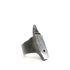 King Baby Studios Anvil Ring Statement Jewelry Fine Silver .925 Size 10