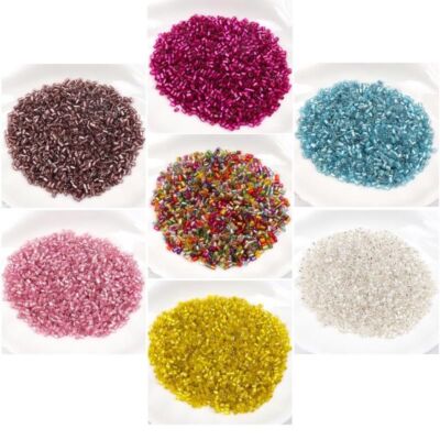 Lined Crystal Glass Spacer Bead 700Pcs 2x3mm Czech Seed Tube Bead Jewelry Making