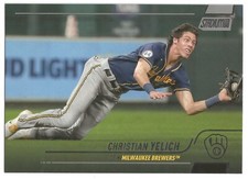 2022 Topps Stadium Club Baseball Christian Yelich #192 Oversized Base Box Topper