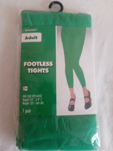 Green Footless Tights (One Size Fits 