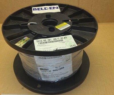 Belden 5501UE gray cable - 1000 foot roll 3 conductor