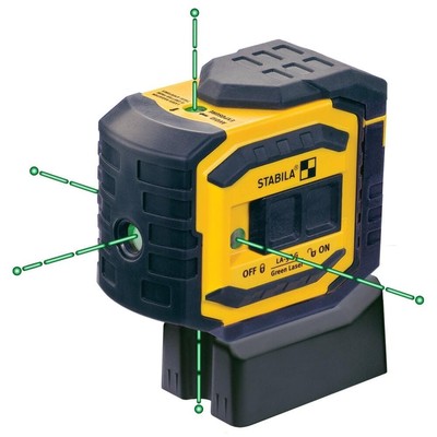 03165 LA-5P Green 5 Point Laser Level Tool Set