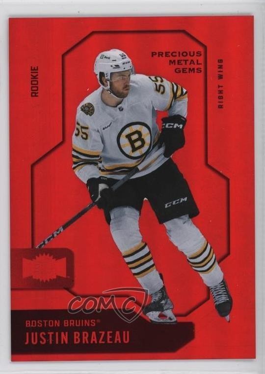 2024-25 Metal Universe Rookies Justin Brazeau Red /100
