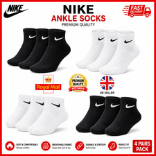NIKE SOCKS 3 PAIRS PACK - LIGHTWEIGHT CREW ANKLE MENS WOMENS SPORTS UK