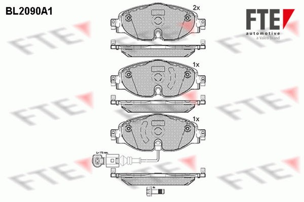 Bremsbelagsatz Scheibenbremse Fte 9010674 FüR Vw Golf 7 5G1 BQ1 BE1 BE2 Variant-image