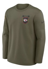 KANSAS CITY CHIEFS NIKE 2025 Salute To Service Coaches Crew SWEATSHIRT MENS XL