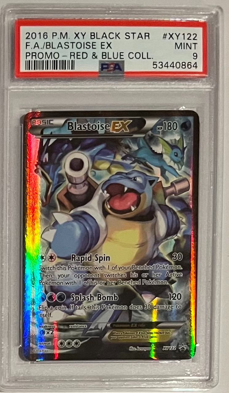 2016 Pokemon XY Promo Blastoise EX #XY122 Red & Blue Coll. PSA 9