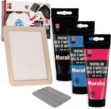 Screen Printing Kit Set - Screen Print Kit with Reusable Wooden Frame, 1 Screen 