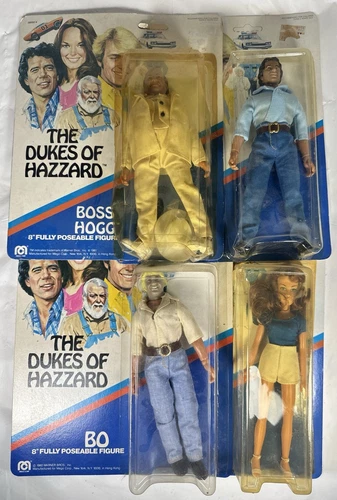RARE Vintage 1981 Mego Dukes of Hazzard 8” Doll Set Bo, Luke, Daisy, Boss Hogg