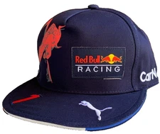 F1 Racing Max #1 2023 Navy Flat Brim Driver's Cap w/Charging Bull. Factory 2nd