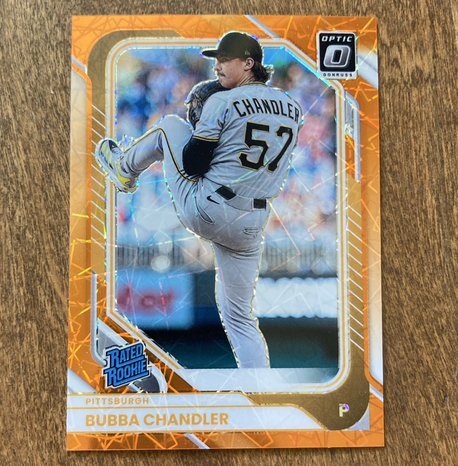 2026 Panini Donruss Optic Bubba Chandler Rated Rookie Orange Laser Prizm #5