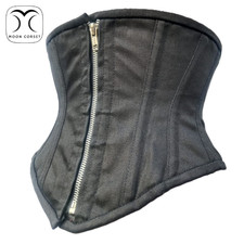 Underbust Waspie Corset Waist Trainer Corset Steel Boned Heavy Duty Zip Closure