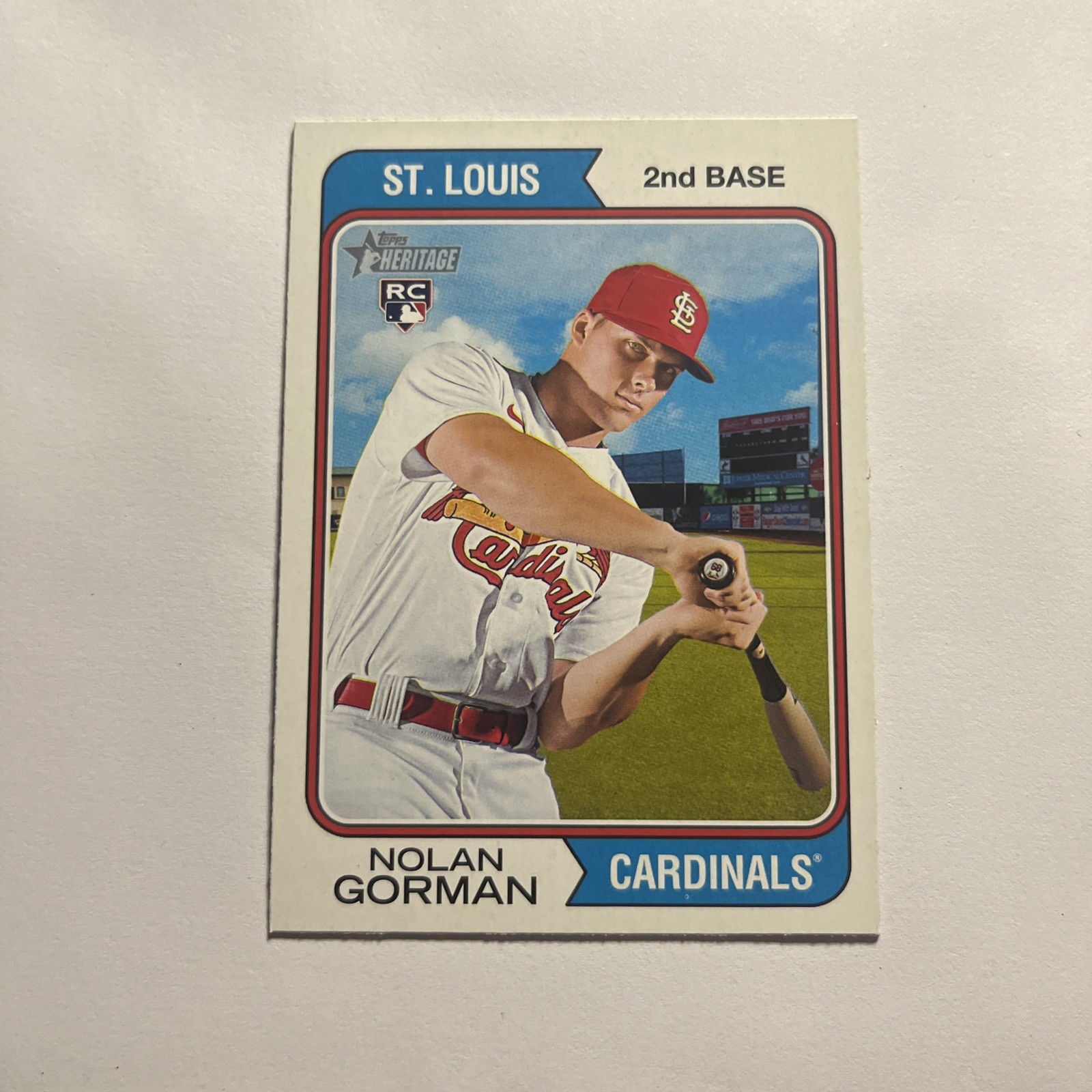2023 Topps Heritage #19 Nolan Gorman RC - NM+