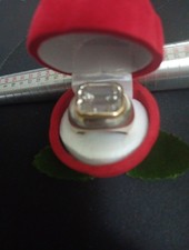 925 sterling silver ring With 14 K Gold Accent Size 8