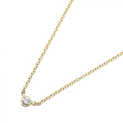 TIFFANY＆CO By the Yard Diamond Necklace Pendant 18KRG Pink Rose Gold Used ...