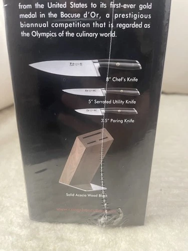 Cangshan L Series 4-Piece HUA Knife Block Set, Forged German Steel sealed box