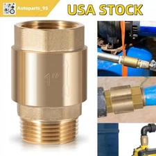 1PCS Brass One Way Check Valve 1" Female and Male Thread, Backflow Prevention