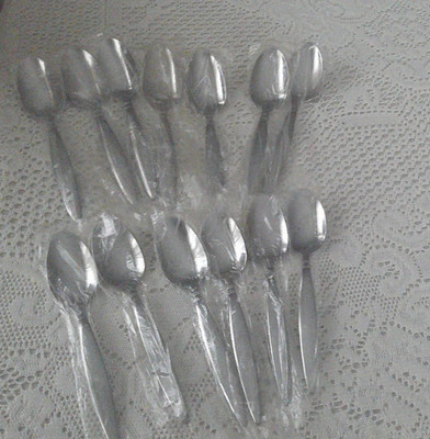 FARBERWARE Diner Stainless Spoons Lot 13 Pieces teaspoons & oval soup spoons new