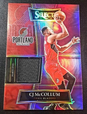 2021-22 PANINI SELECT CJ MCCOLLUM #SS-CJM PURPLE GAME USED PATCH  /99 BLAZERS