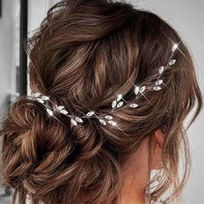 Wedding Hair Accessories Silver Bridal Hair Piece Rhinestone Hair Vine Women