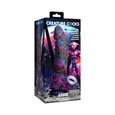 Multi-Color Silicone Fantasy Dildo 8 Inch Textured Suction Cup Base