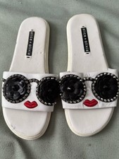 Alice  Olivia Tasha Stace Face Pool Sandals Slides Womans Size EU37/US 7