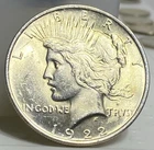 1922 PEACE SILVER DOLLAR - BRILLIANT UNCIRCULATED - Hints Of Gold !