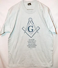 -NOS- 1980's -MASONIC/FREEMASONRY- Vintage Single-Stitch USA Deadstock T-Shirt