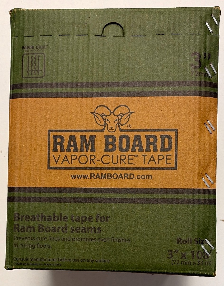 Ram Board Vapor Cure Tape 3 inch x 108 feet RBCVT 3-10
