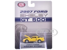 2007 FORD SHELBY GT500 YELLOW 1/64 DIECAST MODEL CAR BY ACME SC64002