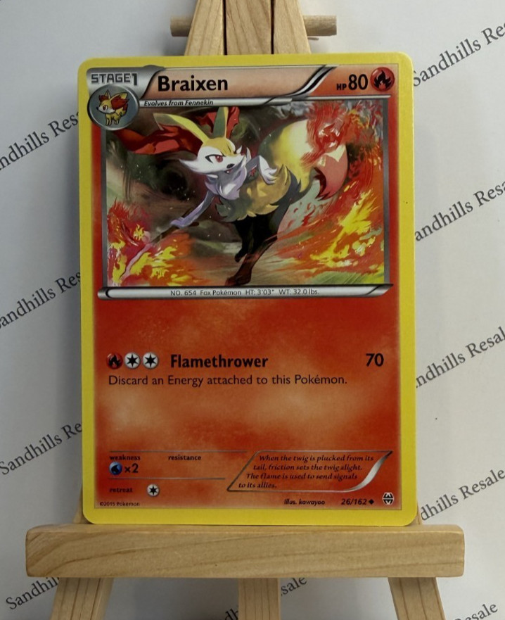 Pokemon TCG * Braixen * 26/162 * Breakthrough * Uncommon * 2015