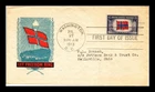 DR JIM STAMPS US COVER NORWAY OVERRUN COUNTRIES FDC SCOTT 911 IOOR CACHET
