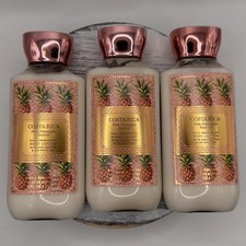 Set of 3 Bath  Body Works COSTA RICA Pink Pineapple Sunrise Body Lotion NEW