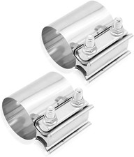 2pcs Stainless Steel Lap Joint Band Clamp Universal Pipe Repair Clamp 2.0 Inch