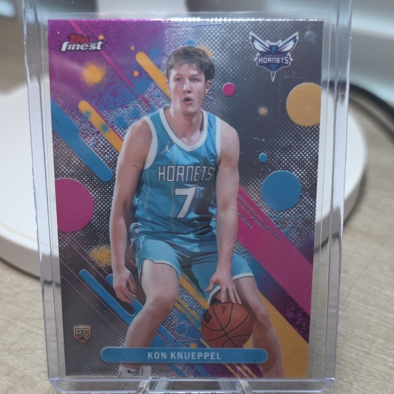 Topps Finest Charlotte Hornets 9 Card Lot LaMelo Ball, Knueppel McNeeley