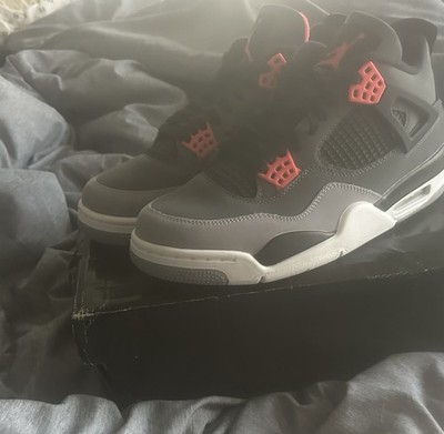 Jordan Air Jordan 4 Infrared US Men s 10.5 Black Gray Red Mid Top