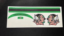 North Dakota Fighting Sioux Mini Football Helmet Decal Set