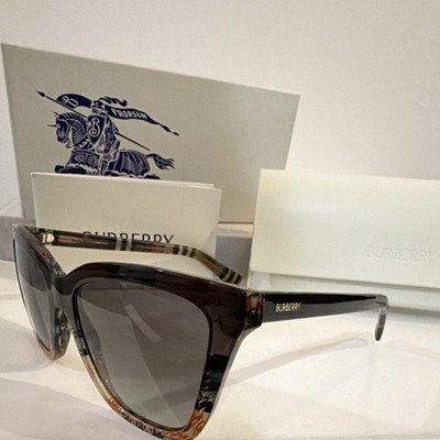 Burberry womens Oversized Square Sunglasses Multicolor Gray Tinted Lens