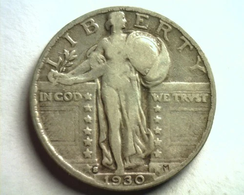 1930-S STANDING LIBERTY QUARTER FINE / VERY FINE F/VF NICE ORIGINAL COIN