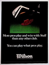Wilson Staff 1980 Vintage Magazine Ad Golf Clubs Tour Blade Iron Woods