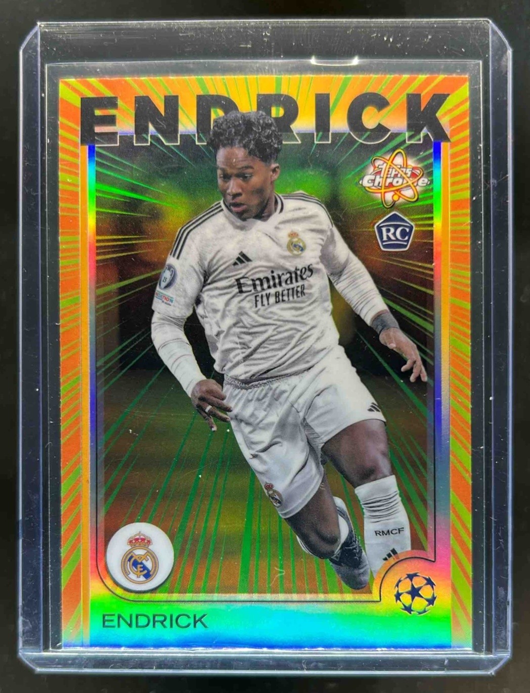 2024-25 Topps Chrome UEFA Endrick Radiating Rookies RC #RR-10 Real Madrid