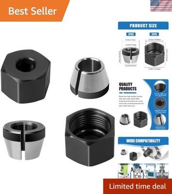 Precision Engineered Router Collet Nut and Cone Sleeve Set - Quick Replacement